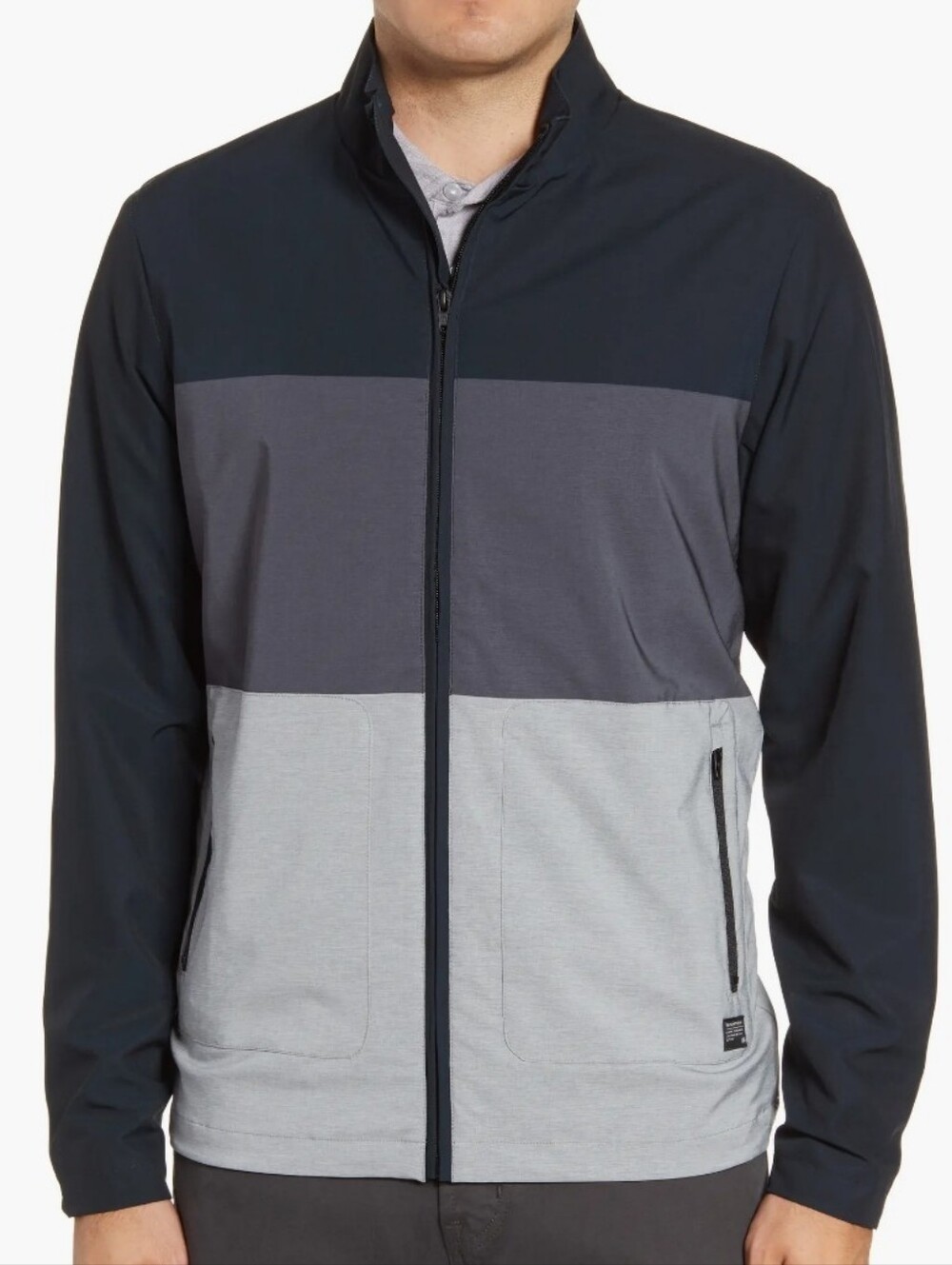 Travis Matthew Men's Johnson Colorblock Full Zip Lightweight Golf Jacket Size S